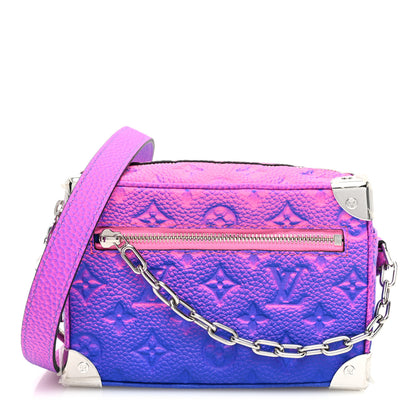 Louis Vuitton Taurillon Illusion Mini Soft Trunk Bleu Rose 1 of 10