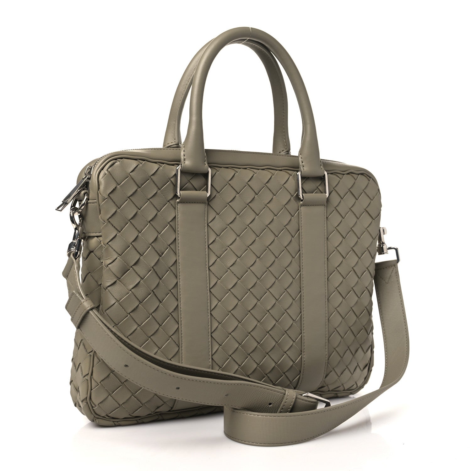 Bottega Veneta Nappa Intrecciato Medium Briefcase Taupe 3 of 10