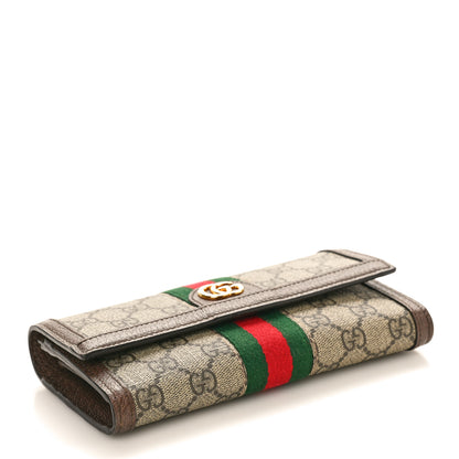Gucci GG Supreme Monogram Web Ophidia Continental Wallet Brown 4 of 8