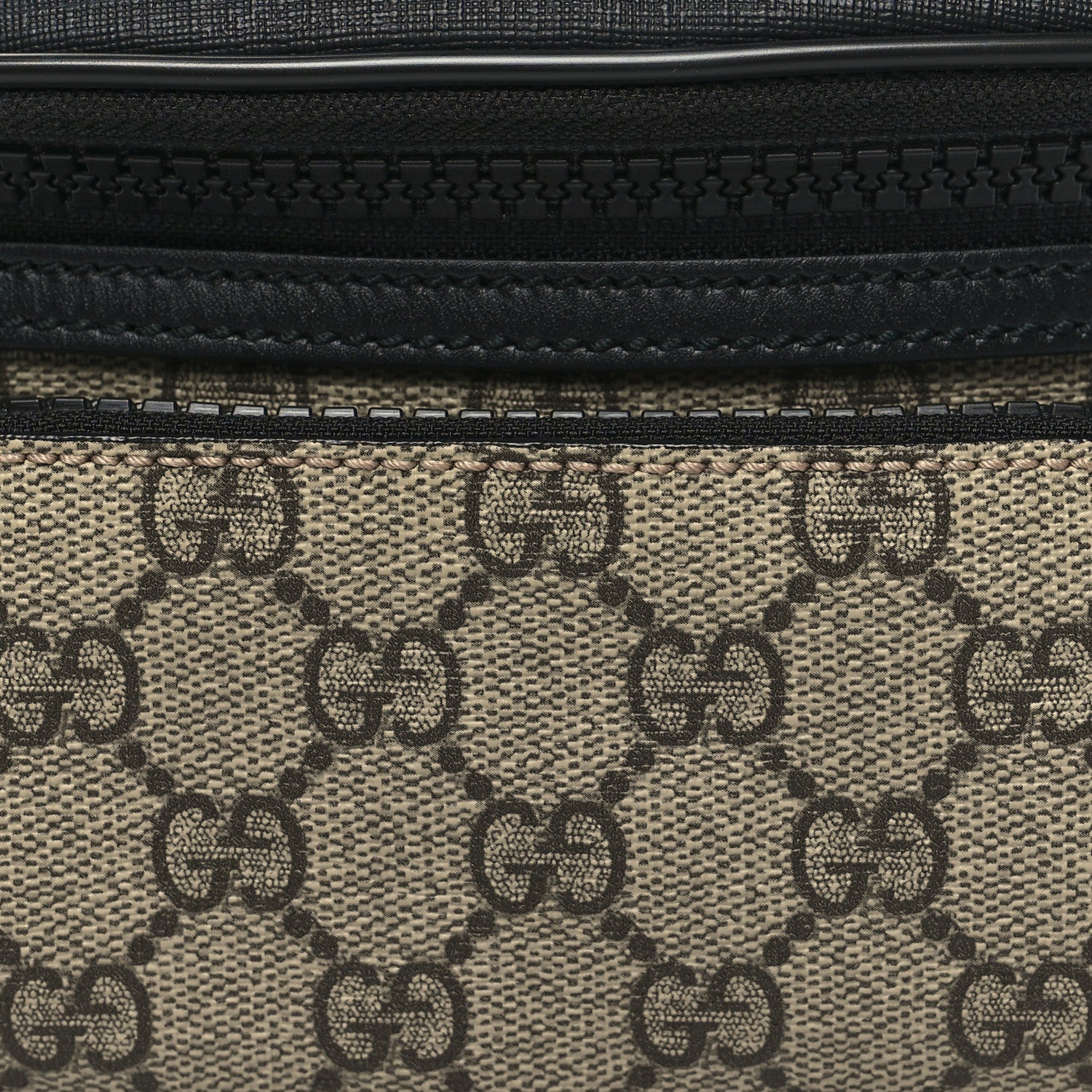 Gucci GG Supreme Monogram Belt Bag Black 8 of 10