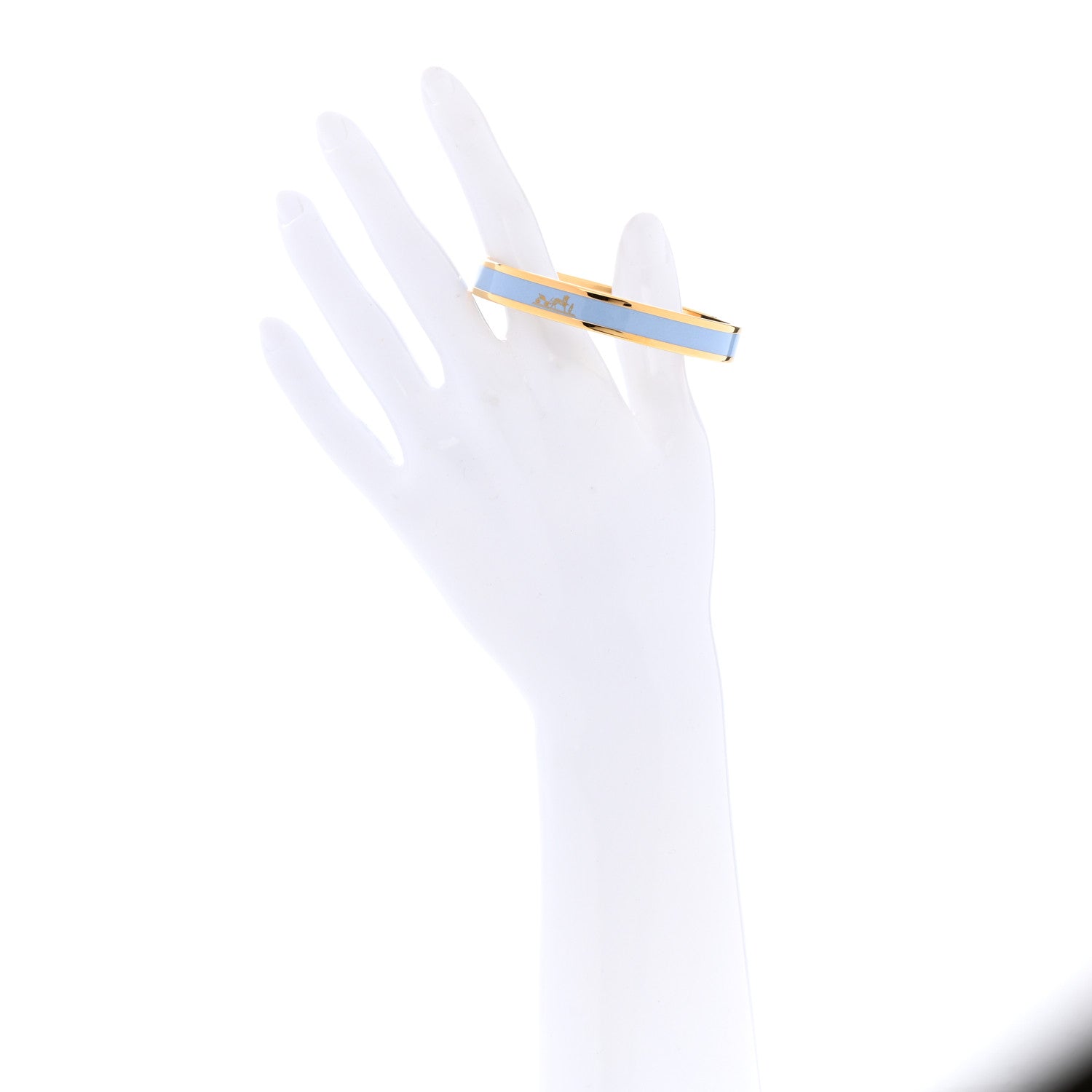 Hermes Enamel Printed Narrow Caleche Bracelet 65 2 of 6