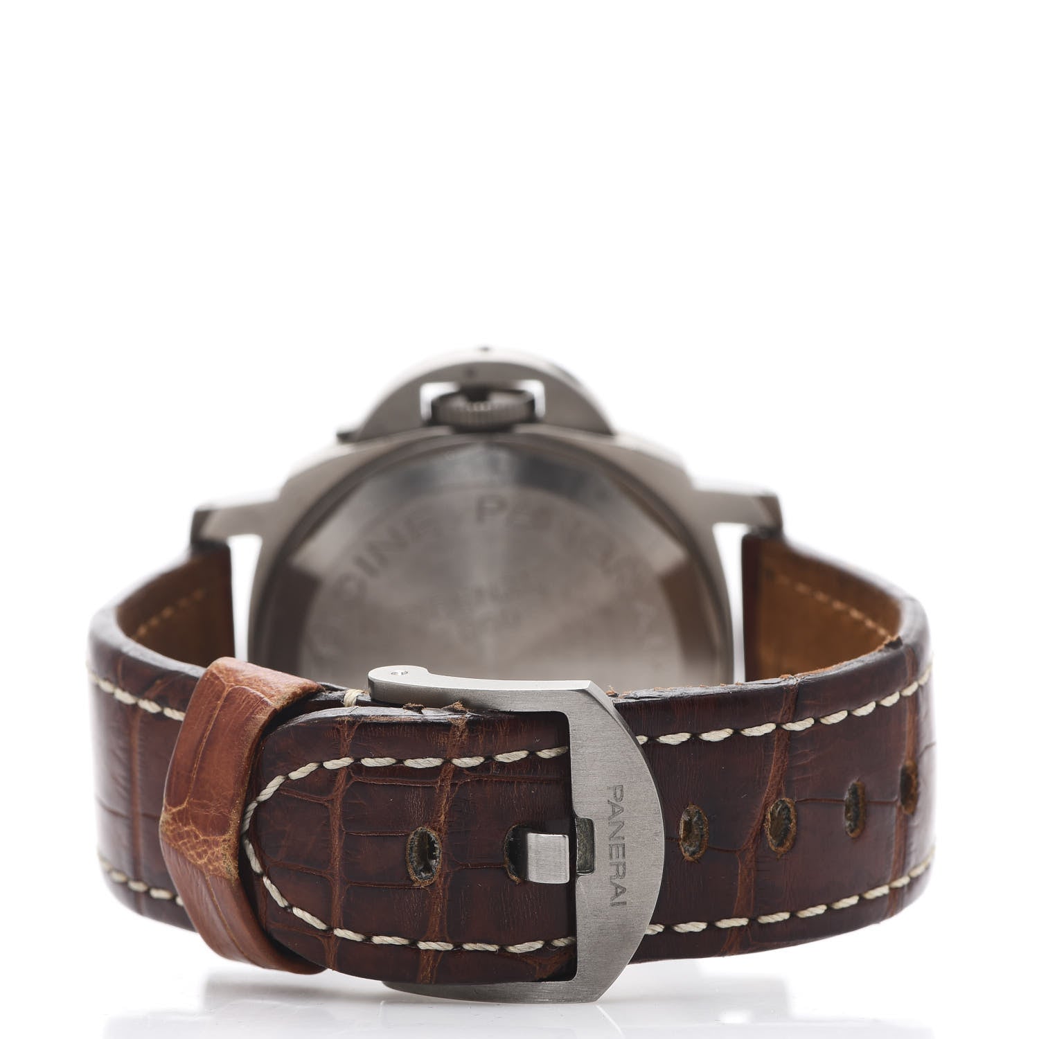 Panerai Titanium Alligator 44mm Luminor Marina Left-Handed Automatic Watch Grey PAM00056 3 of 13