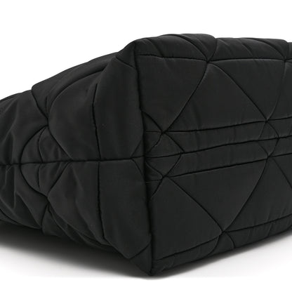 Prada Re-Nylon Nappa Triangle Quilted Padded Small Double Handled Zip Tote Black 9 of 10