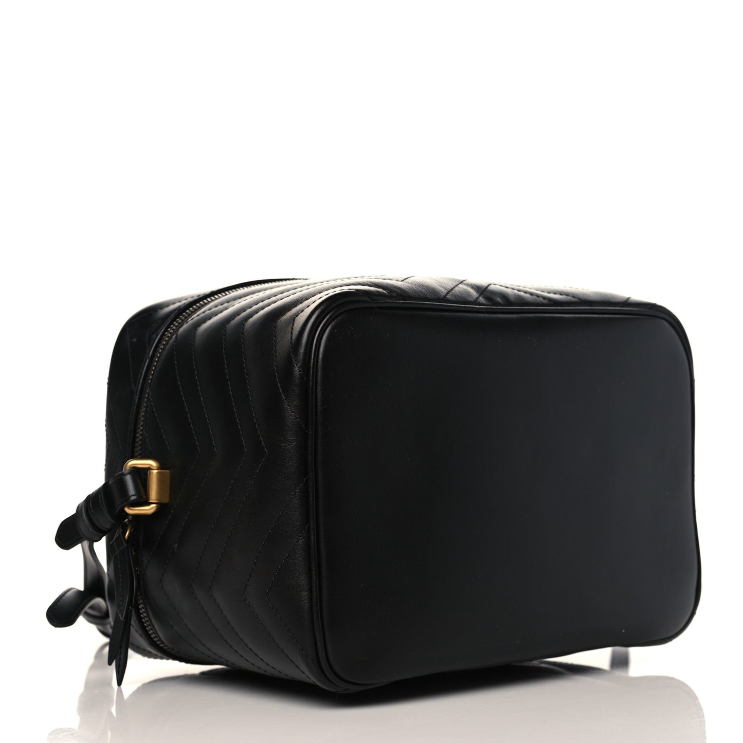 Calfskin Matelasse Large GG Marmont Vanity Cosmetic Case Black