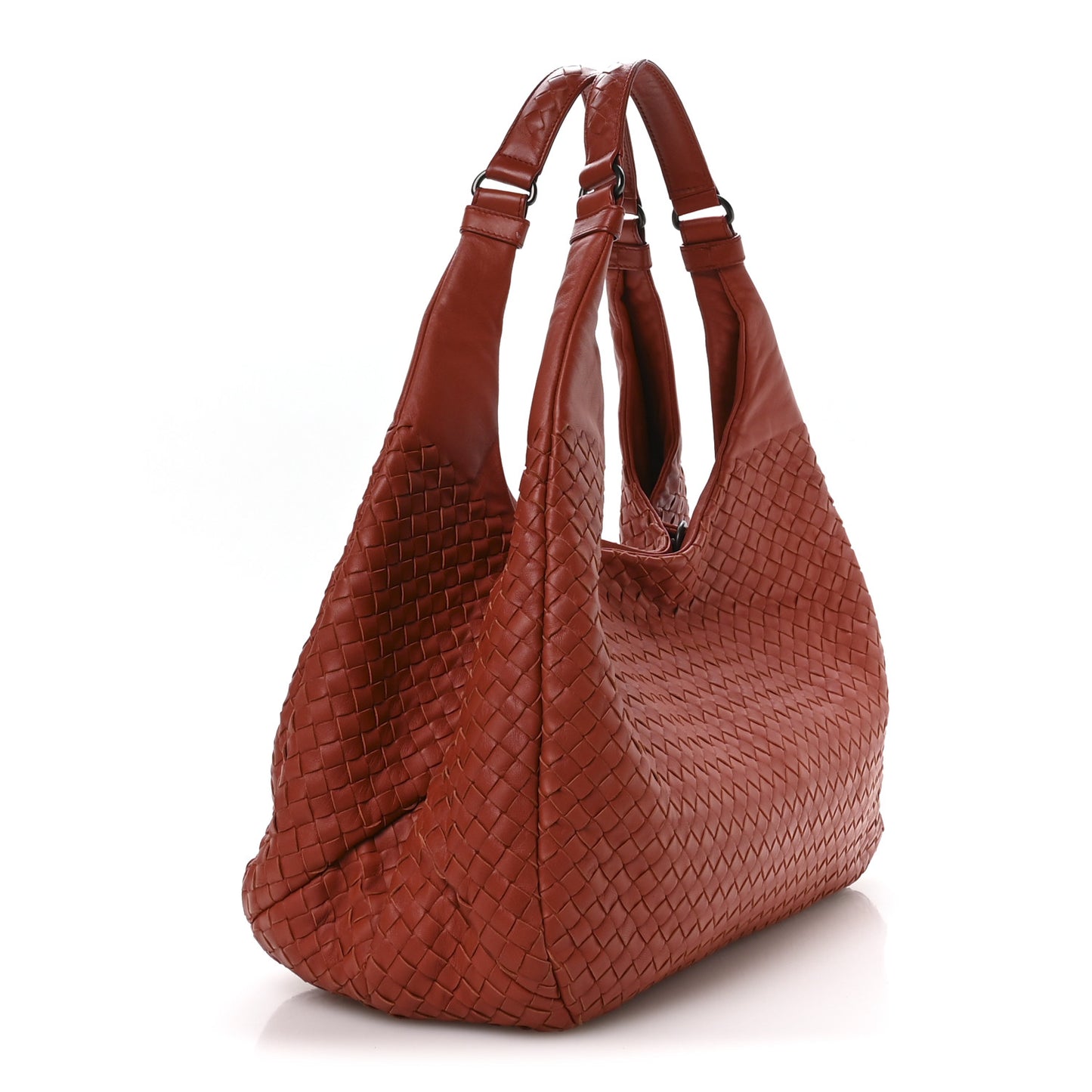 Nappa Intrecciato Large Campana Hobo Brique