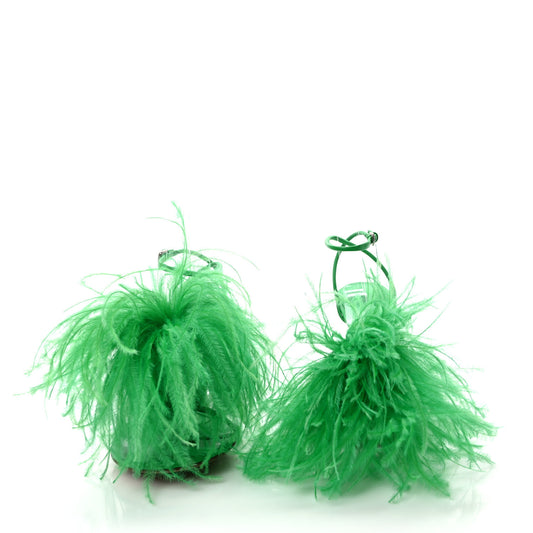 Wonderbird Nappa Feather Dot Sandals 35.5 Grass