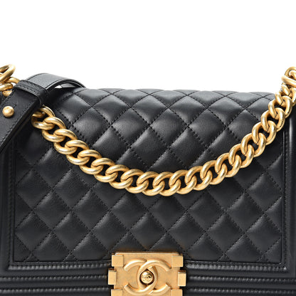 Chanel Calfskin Quilted Medium Boy Flap Black 7 of 9