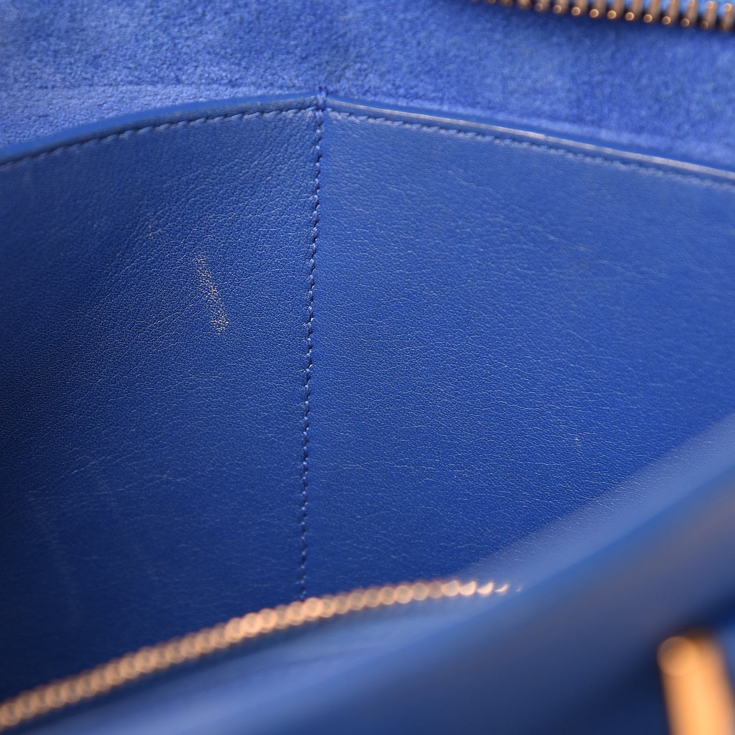 Calfskin Small Monogram Cabas Blue Majorelle