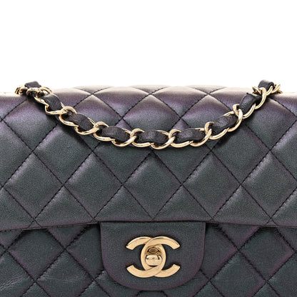 Chanel Iridescent Lambskin Quilted Mini Rectangular Flap Black 8 of 10