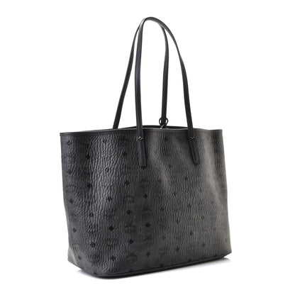 MCM Visetos Medium Project Reversible Shopper Tote Phantom Grey 2 of 4