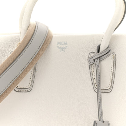 MCM Grained Calfskin Medium Milla Tote White 8 of 26