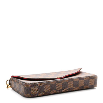 Louis Vuitton Damier Ebene Pochette Felicie Chain Wallet 5 of 14