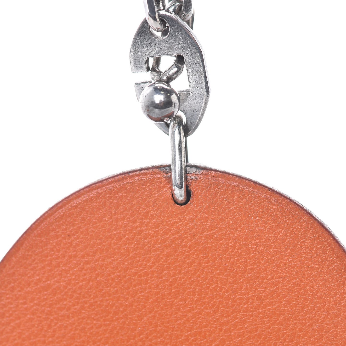 Swift Chevre Orange Key Chain Bag Charm Orange