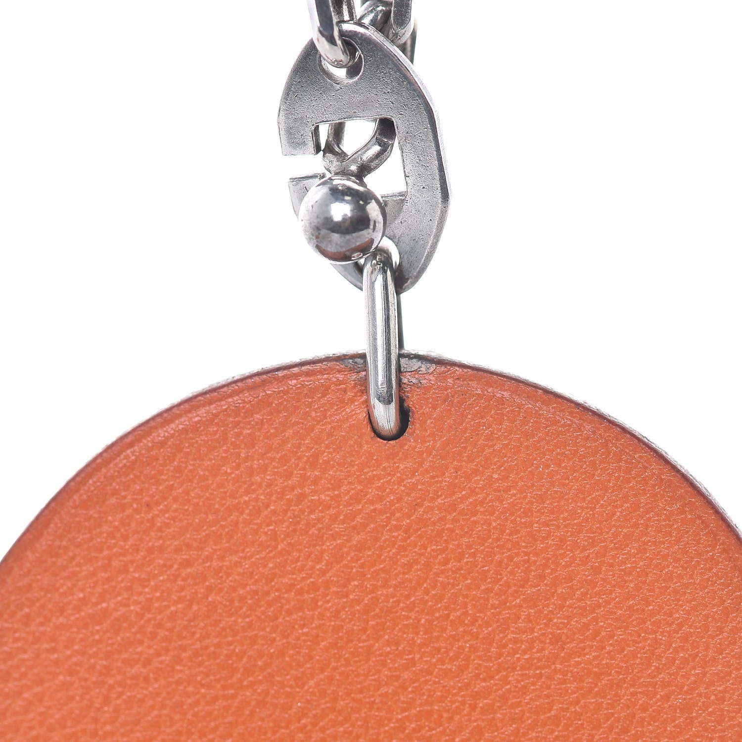 Hermes Swift Chevre Orange Key Chain Bag Charm Orange 7 of 8