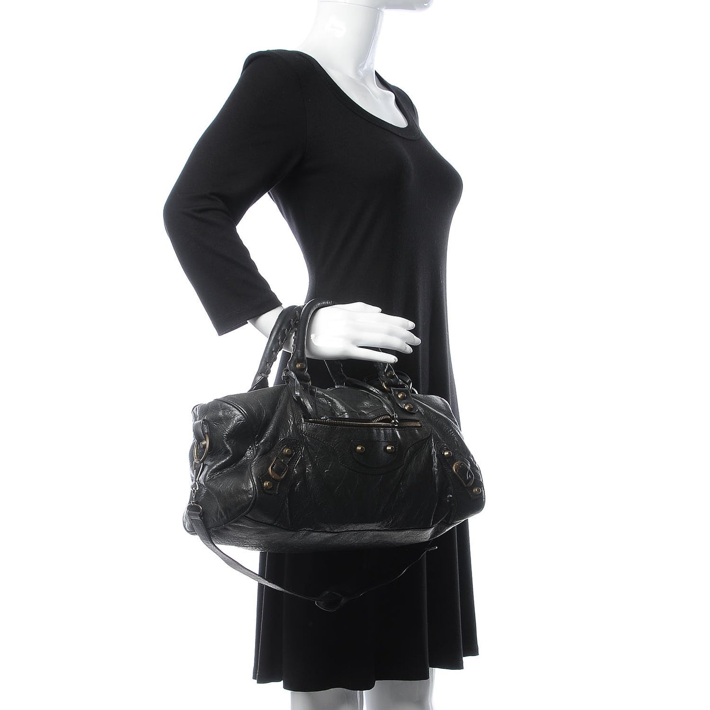 Chevre Classic Hardware Twiggy Black