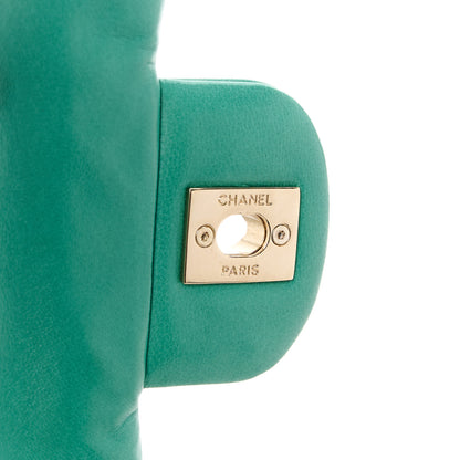 Chanel Lambskin Quilted Mini Square Flap Green 8 of 13