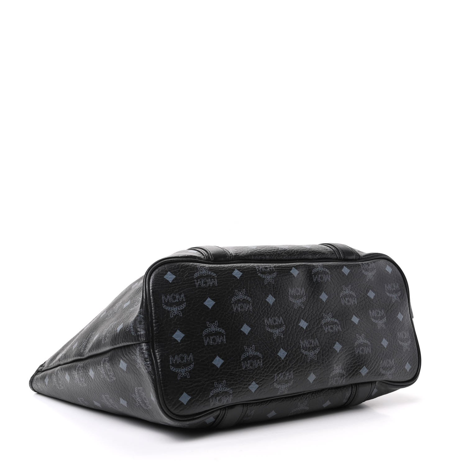 MCM Visetos Shopping Tote Black 4 of 9