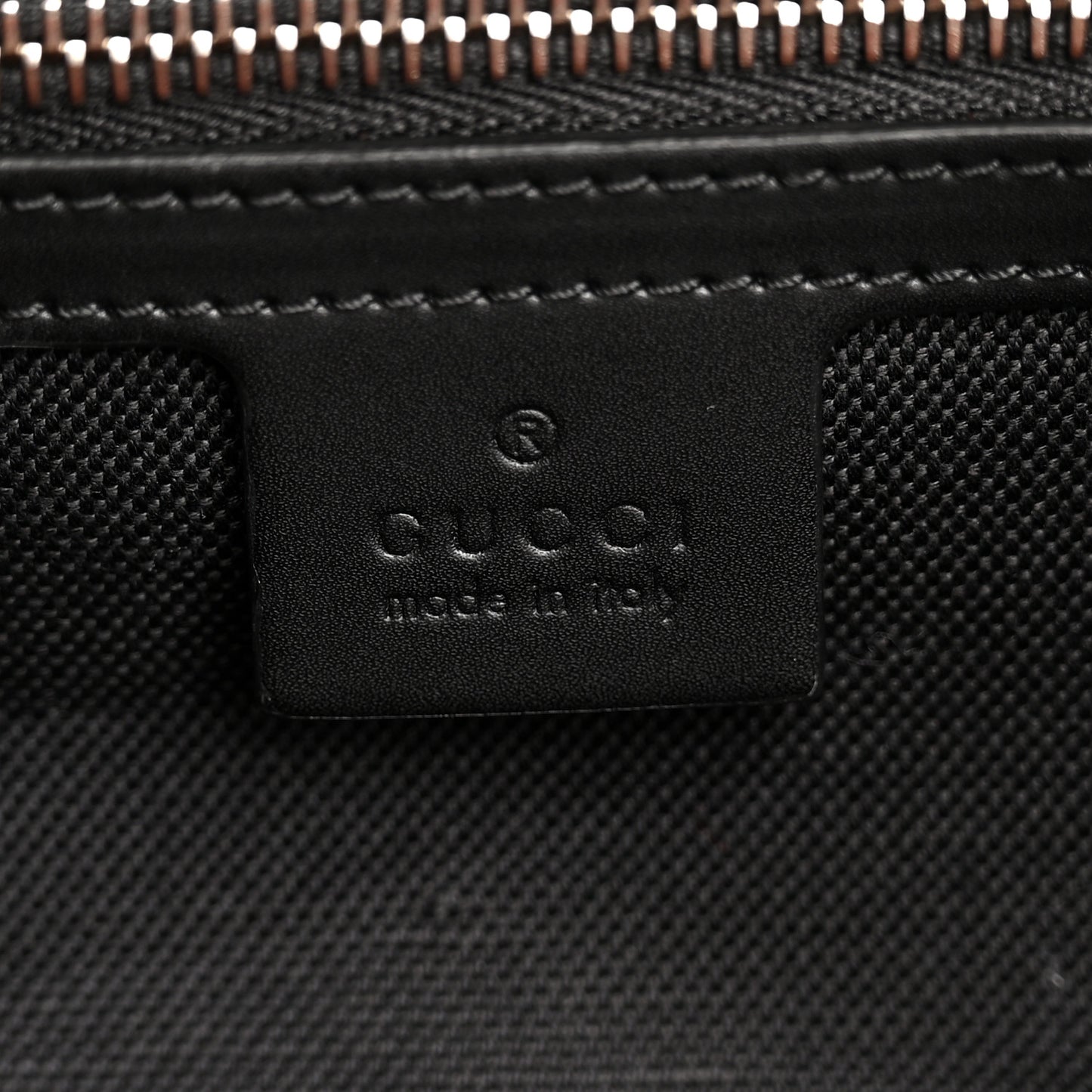 Soft GG Supreme Monogram Appia Calfskin Web Large Carry On Duffle Bag Black Grey