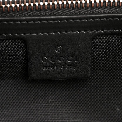 Gucci Soft GG Supreme Monogram Appia Calfskin Web Large Carry On Duffle Bag Black Grey 5 of 12