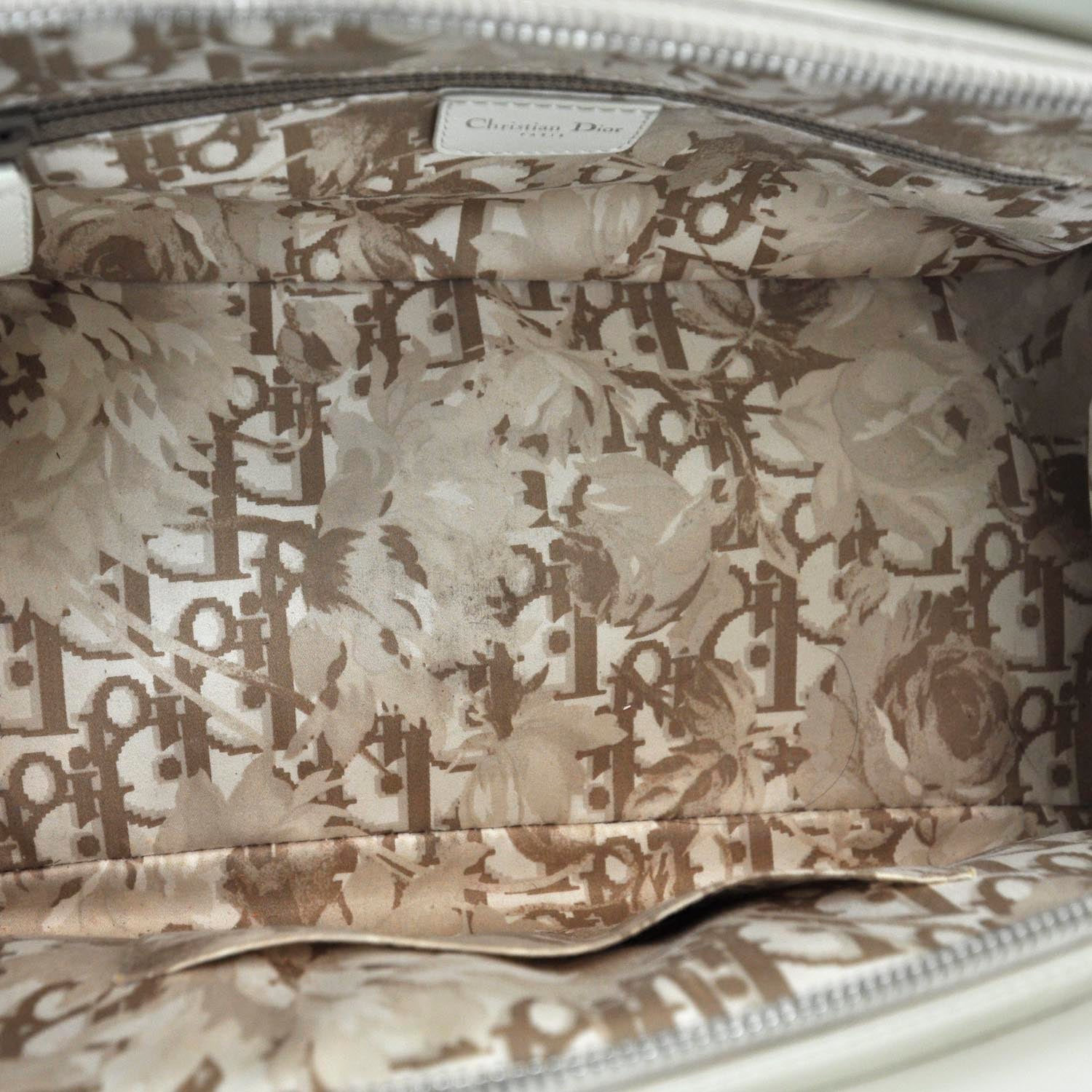 Christian Dior Leather Medium Detective Satchel White 9 of 9