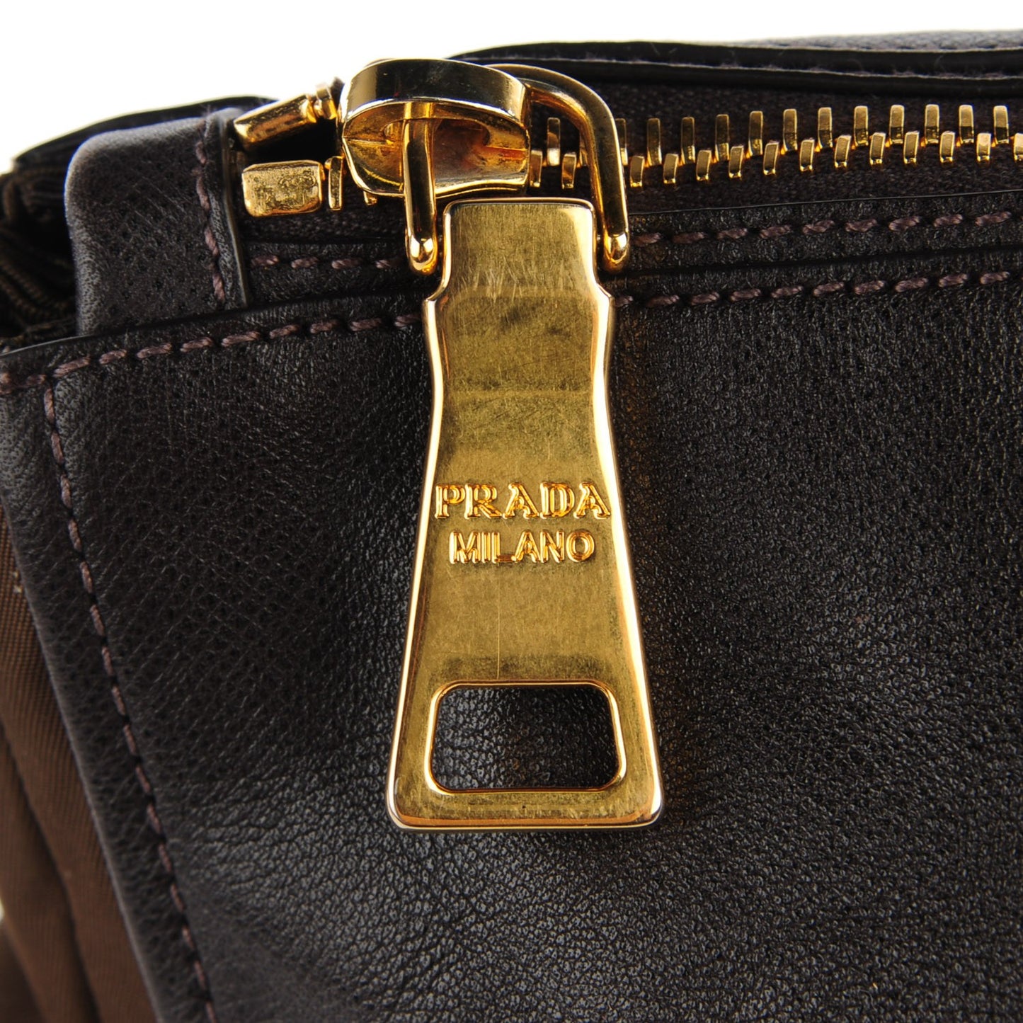 Saffiano Tessuto Nylon Satchel Ebano