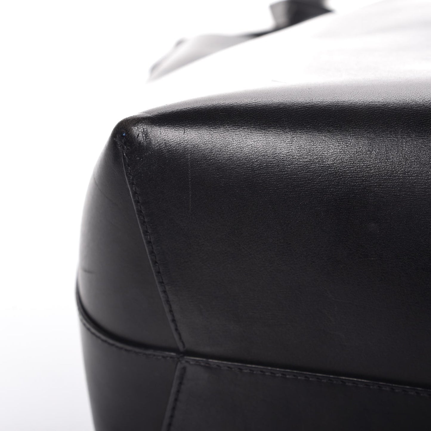 Vegetable Tanned Calfskin Bucket Bag Black Royal