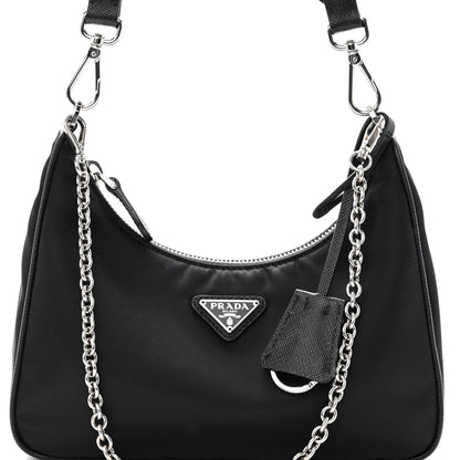 Prada Nylon Re-Edition 2005 Shoulder Bag Black 7 of 9