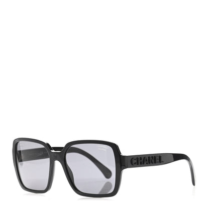 Chanel Acetate Polarized Square Sunglasses 5408 Black 1 of 4