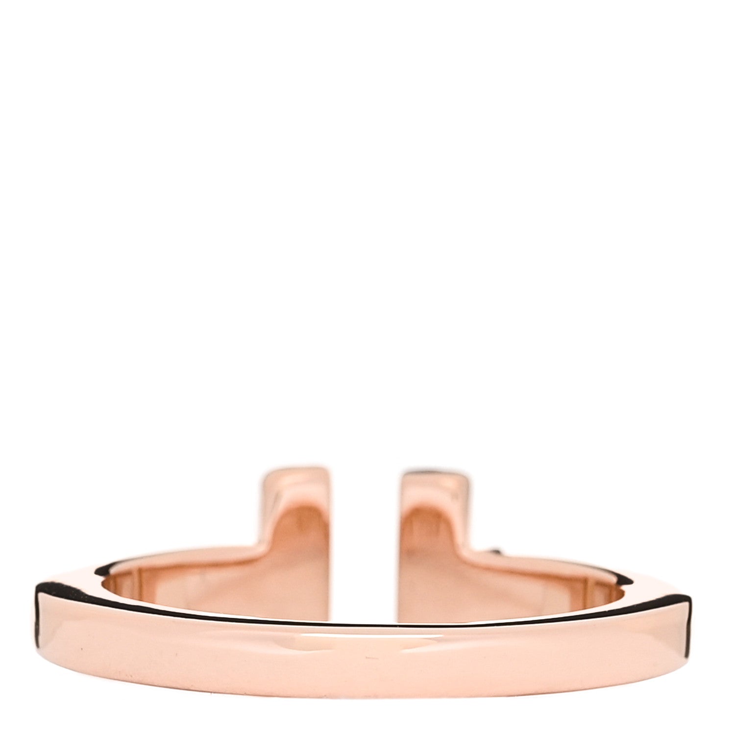 Tiffany 18K Rose Gold T Square Ring 54 7 3 of 5