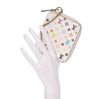 Louis Vuitton Monogram Multicolor Zippy Coin Purse Compact Wallet White 2 of 8