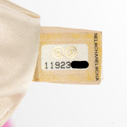 Chanel Satin Quilted Flap Clutch Fuchsia 7 of 7