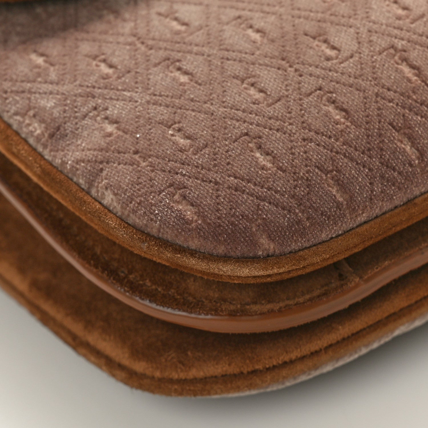 Saint Laurent Suede All-Over Monogram Small Le Monogramme Satchel Brown 9 of 10