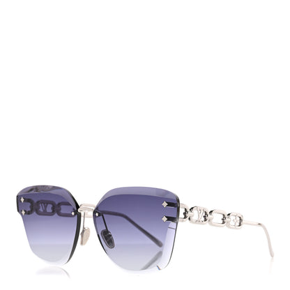 Louis Vuitton Metal LV Jewel Sunglasses Z2142U Silver Grey 1 of 6