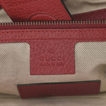 Gucci Soft GG Supreme Monogram Web Bosco Patch Small Crossbody Tote Beige Malva Hibiscus Red 6 of 15