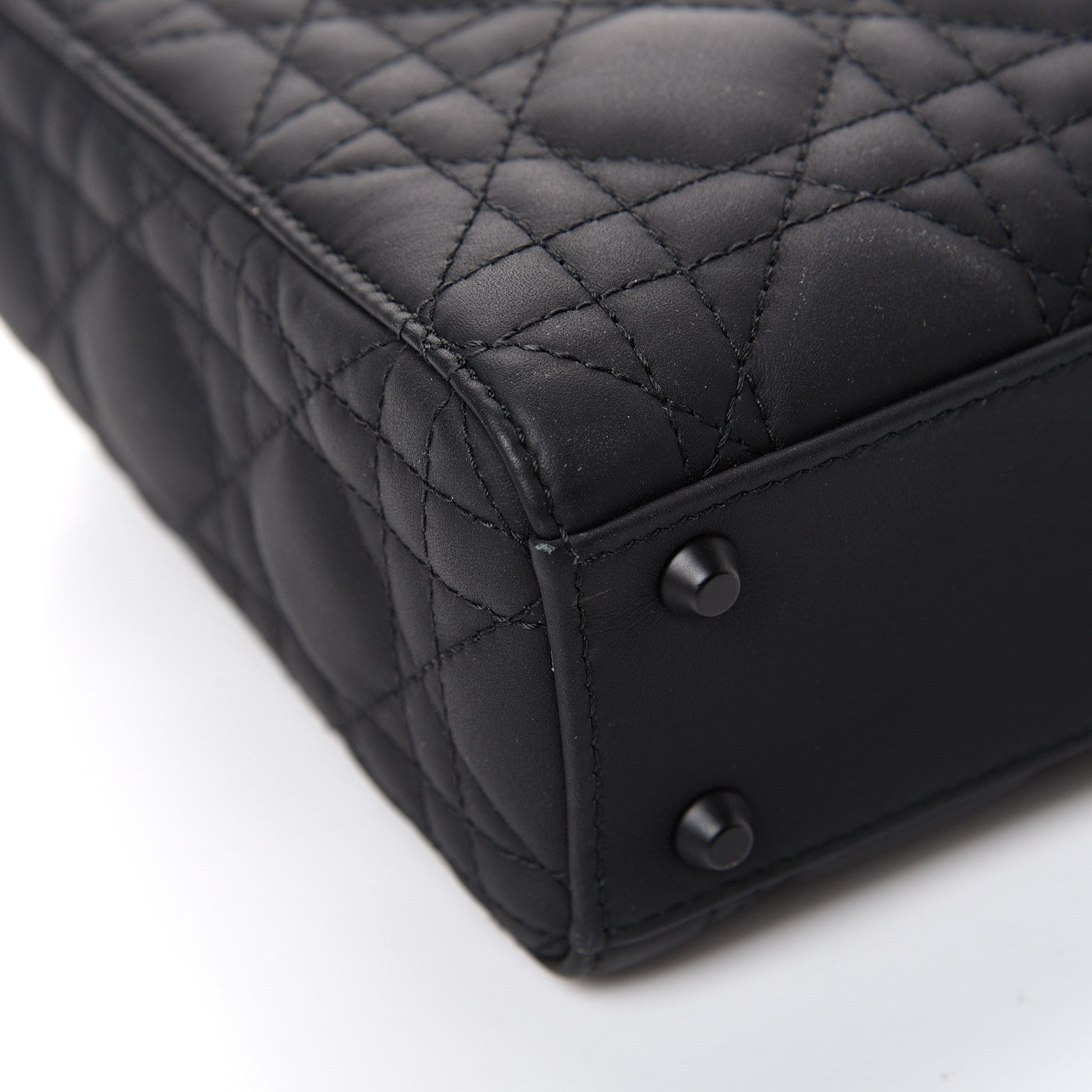Christian Dior Ultra Matte Calfskin Cannage Mini Lady Dior Black 11 of 11