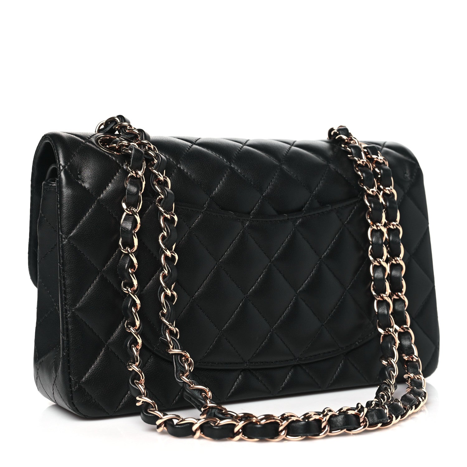 Chanel Lambskin Quilted Small Double Flap Black 3 of 10