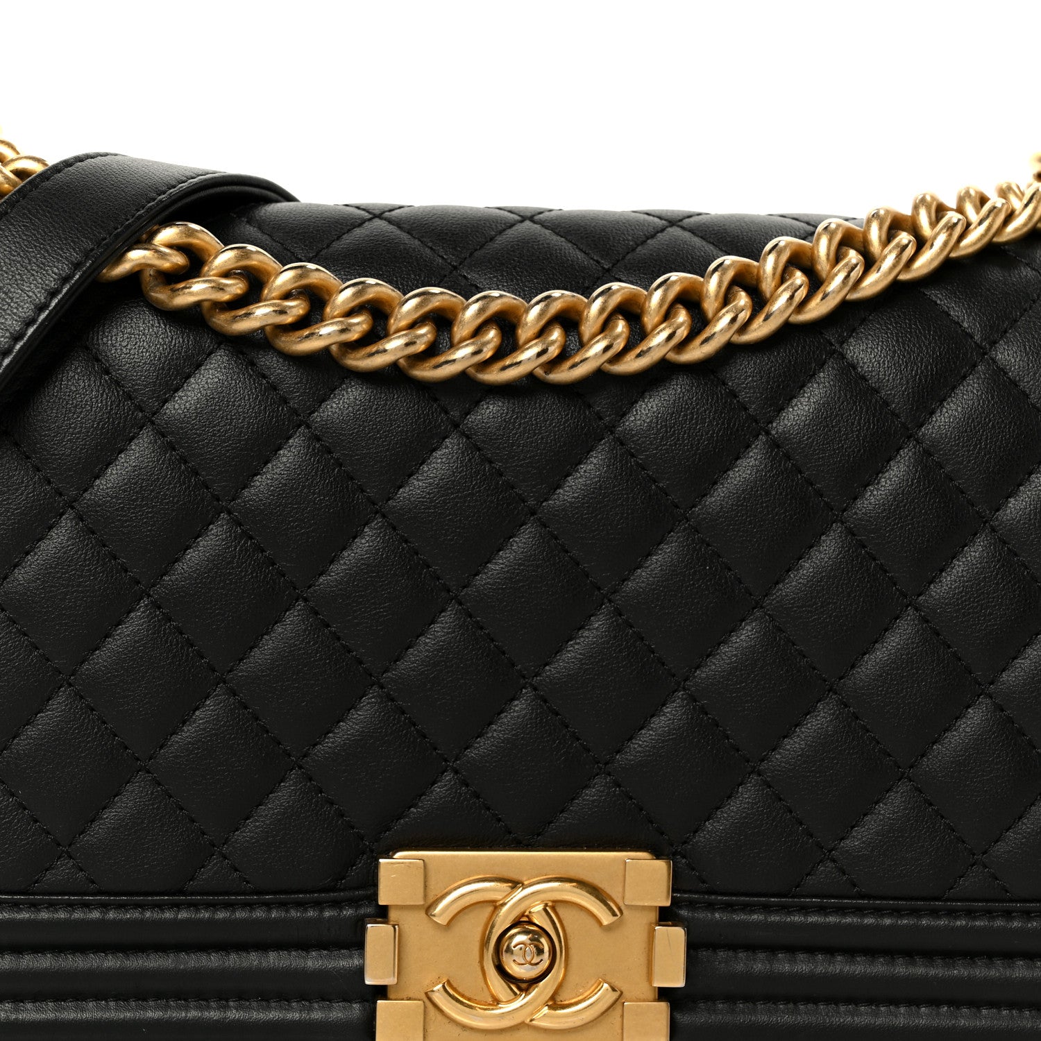 Chanel Calfskin Quilted Medium Boy Flap Black 8 of 10