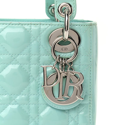 Christian Dior Patent Cannage Mini Lady Dior Light Blue 7 of 10
