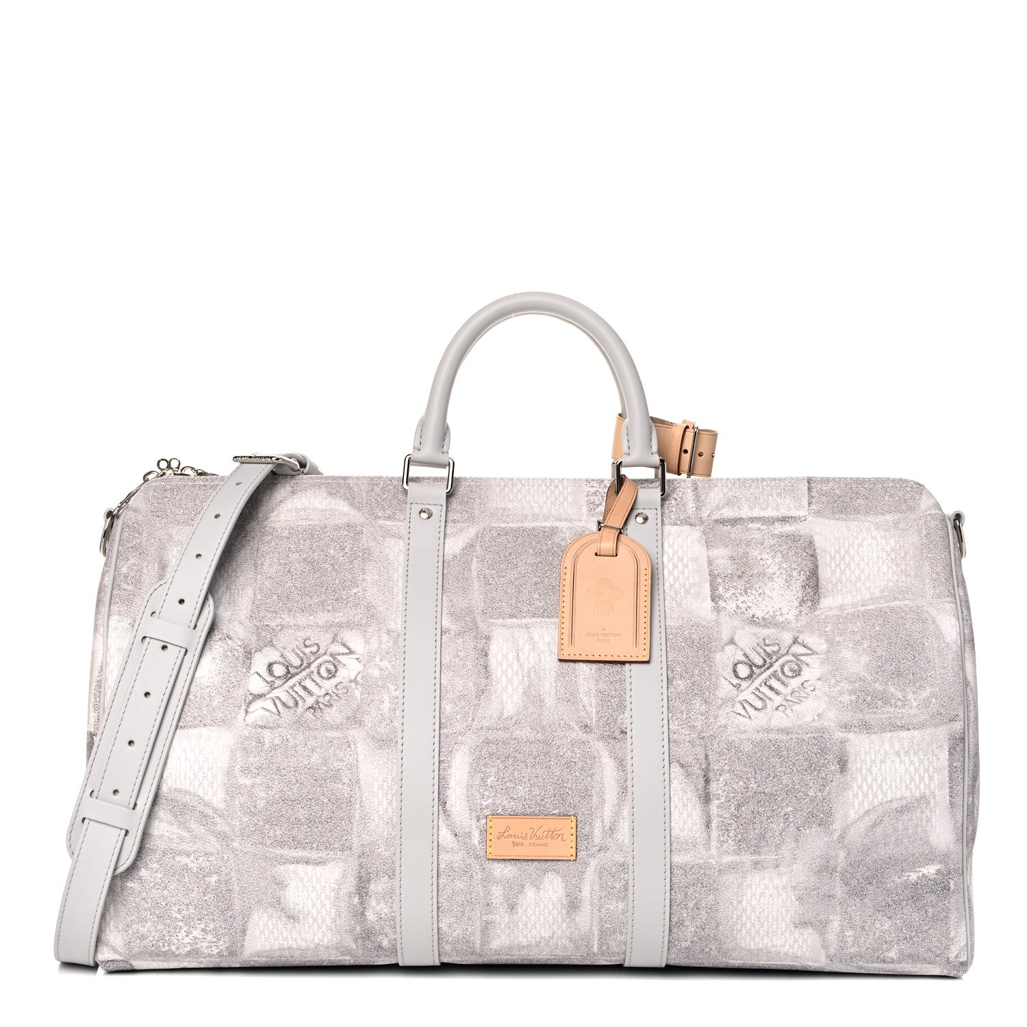 Louis Vuitton Damier Salt Keepall Bandouliere 50 Stone Grey 1 of 10