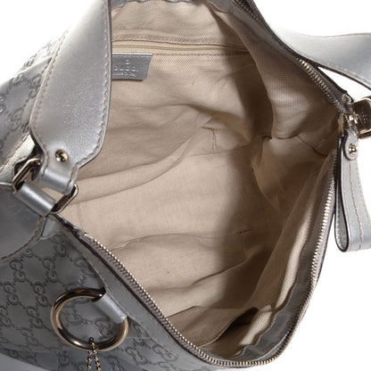Gucci Metallic Guccissima Medium Sukey Hobo Silver 5 of 9