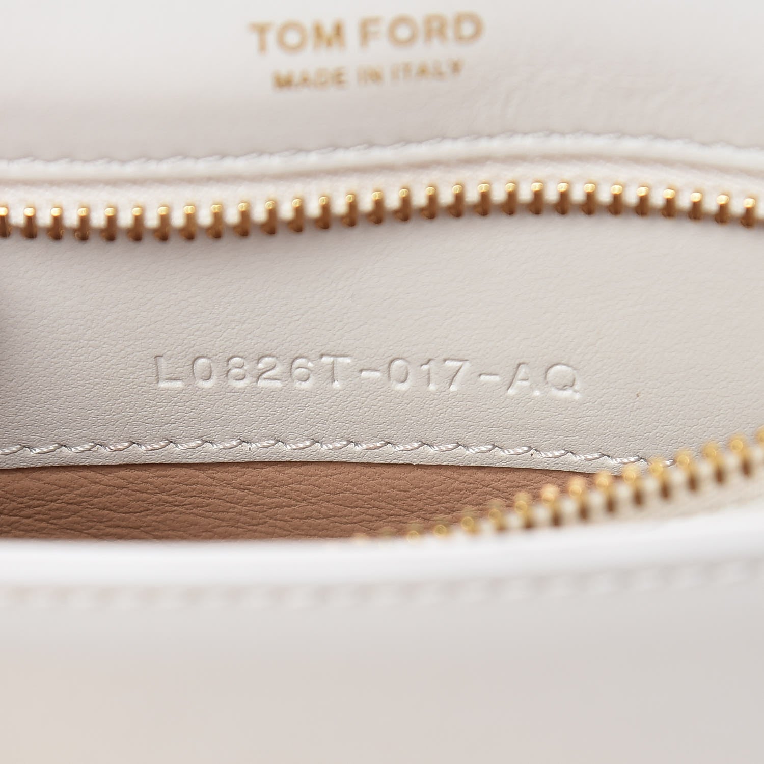 Tom Ford Calfskin Medium Natalia Chain Bag Chalk 7 of 11