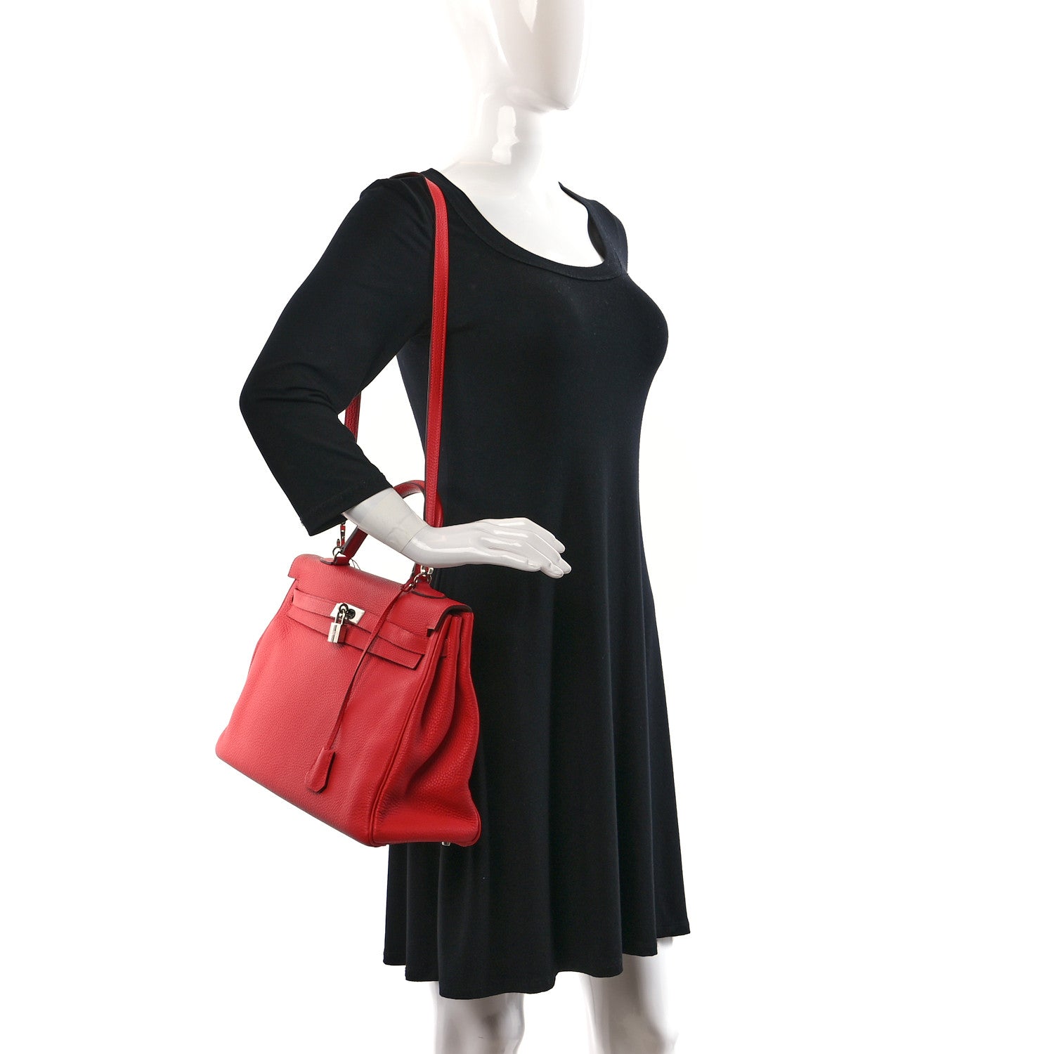 Hermes Togo Kelly Retourne 35 Rouge Pivoine 2 of 18