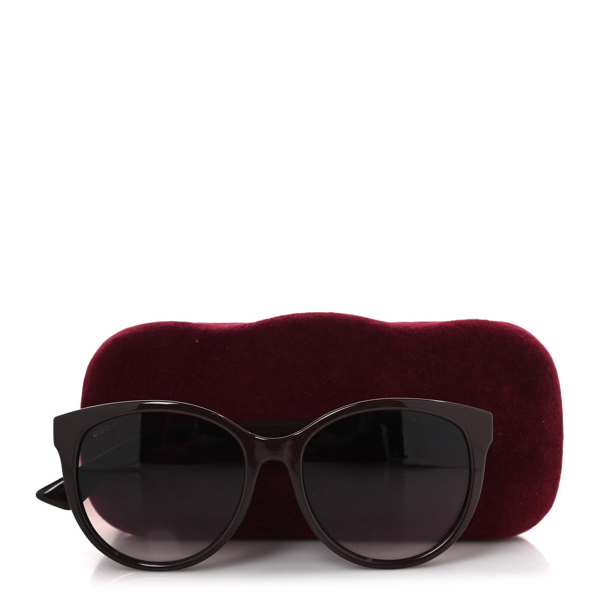 GUCCI Burgundy Cat-Eye Sunglasses Gucci Sunglasses GG1660S 006 Shiny Solid Burgundy - eye-oo.com main image 2