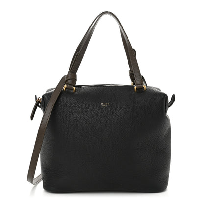 Celine Calfskin Small Soft Cube Satchel Black Khaki 1 of 10