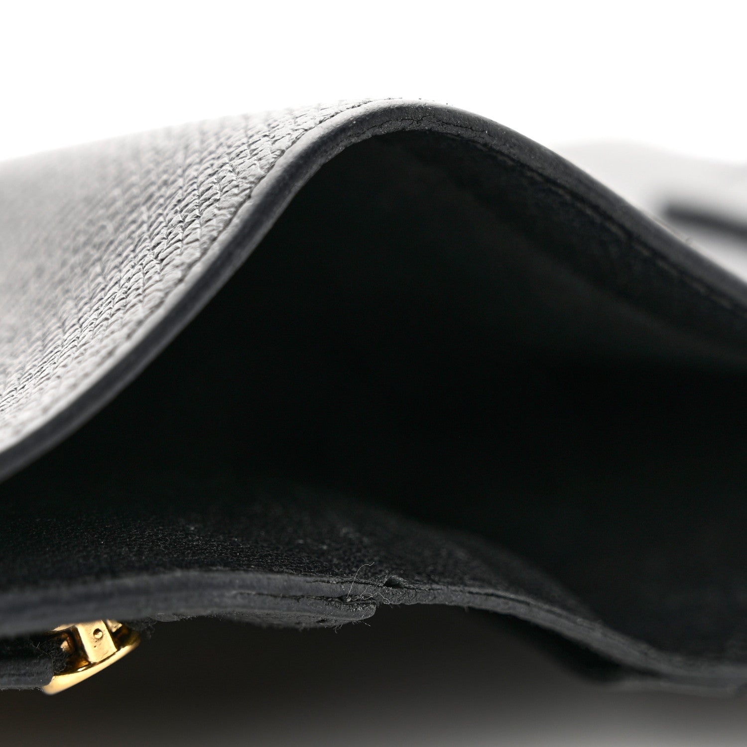 Hermes Epsom Bearn Compact Wallet Black 7 of 8