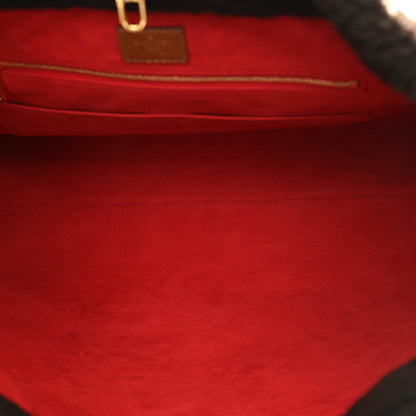 Louis Vuitton Shearling Monogram Giant Teddy Onthego GM Black White 5 of 9