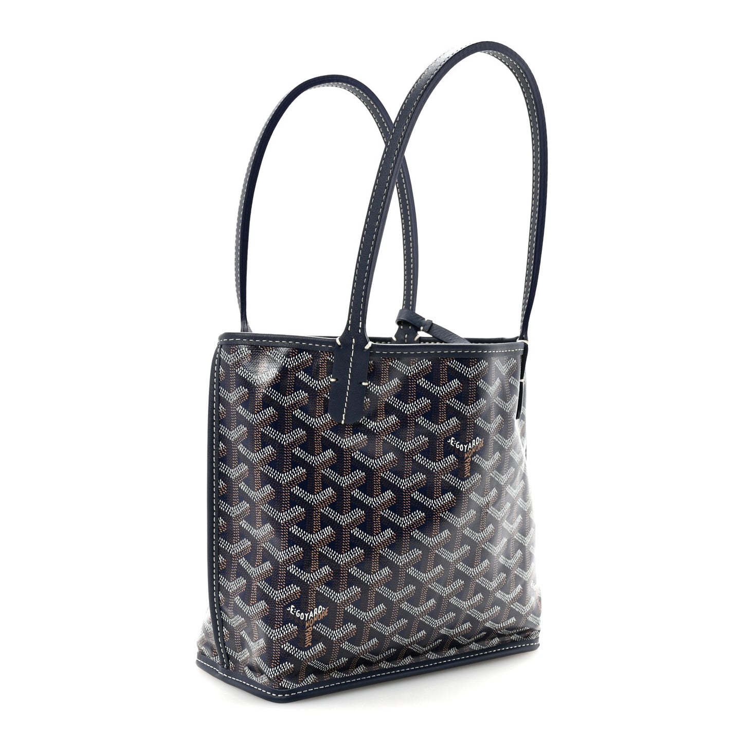 Goyardine Reversible Mini Anjou Blue Marine