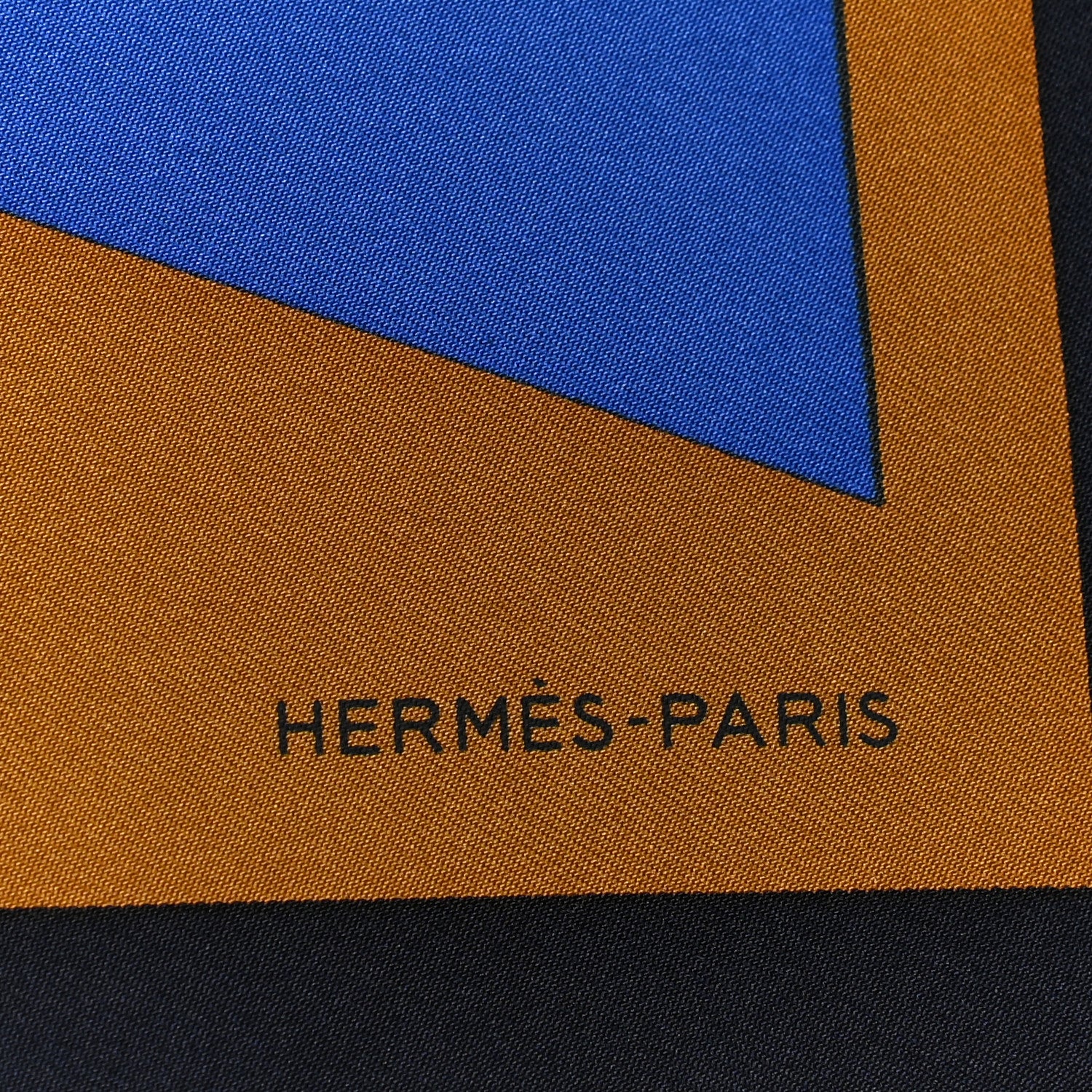 Hermes Silk La Serpentine De Pierre Pocket Square Tabac Marine Bleu 2 of 5