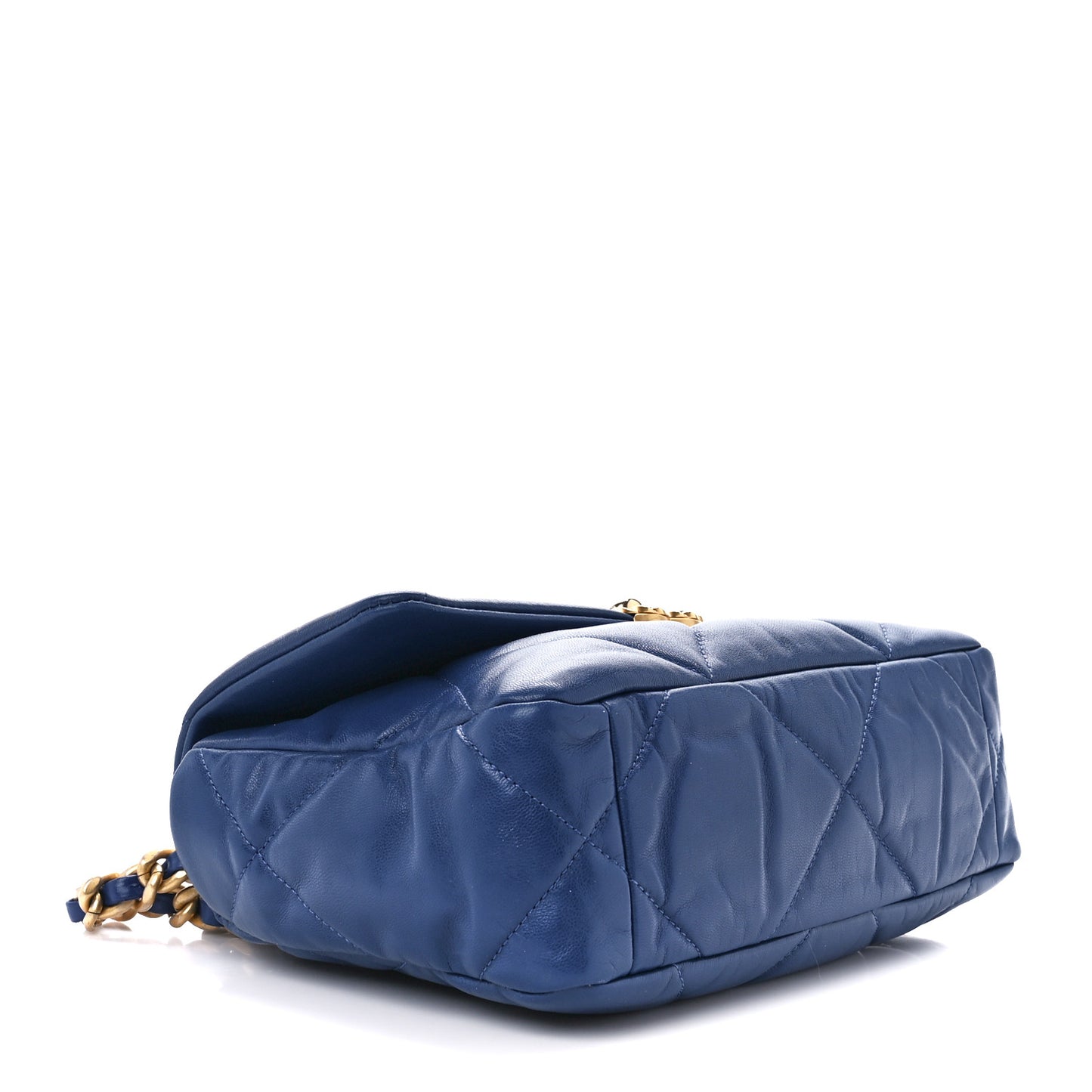Lambskin Quilted Medium Chanel 19 Flap Blue