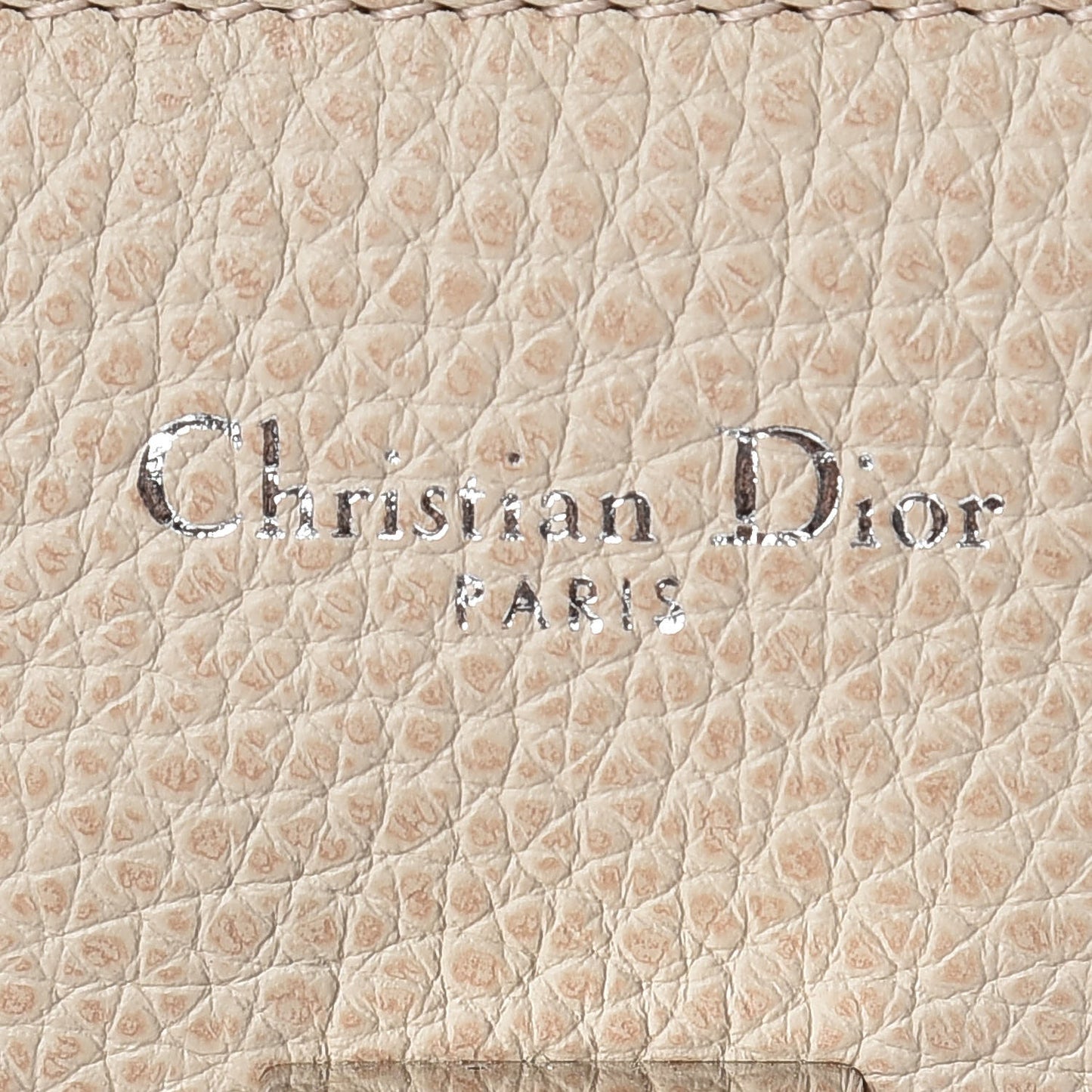 Grained Calfskin Medium Diorever Flap Tapioca